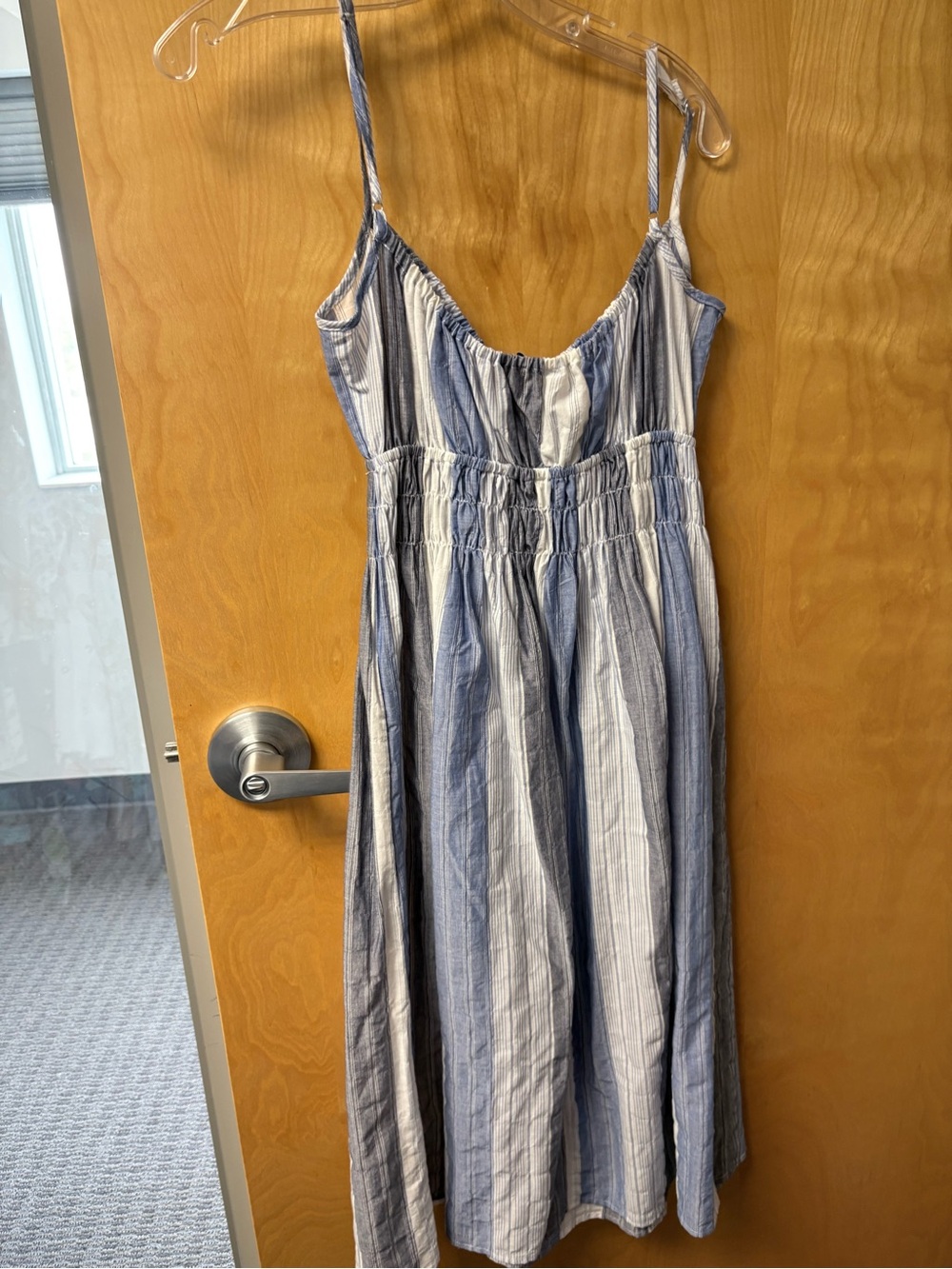 Ciao Lucia Blue and White Striped Midi Dress - Picture 3 of 3